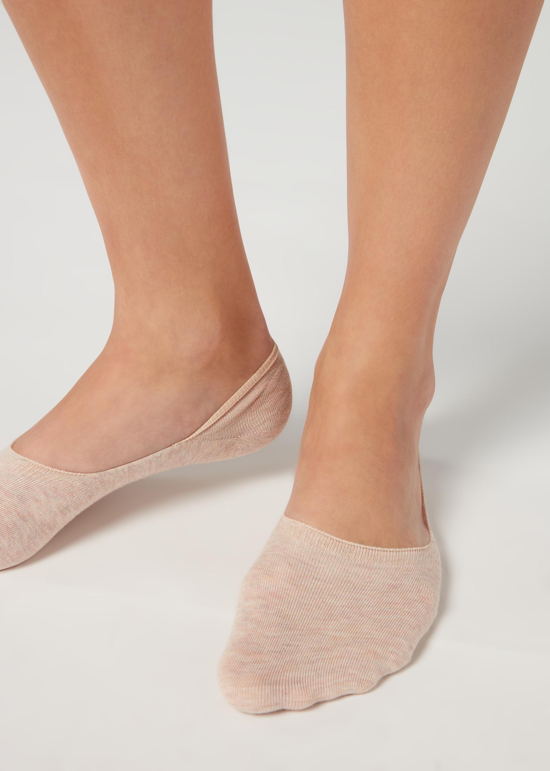 Calzedonia - Shell Beige Cotton Invisible Socks, Unisex