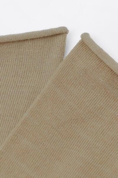 Grey Raw Edge Wool Short Socks, 5501_610D, large image number 1