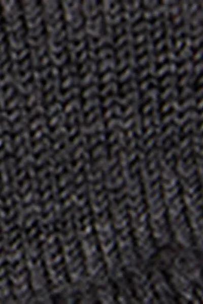 Grey Wool And Cotton Short Socks, Charcoal Grey Blend, large image number 2