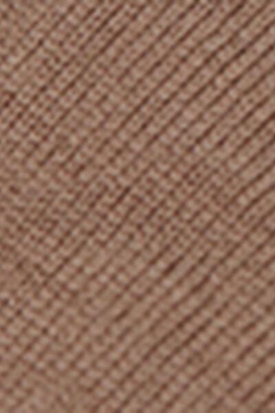 Brown Wool And Cotton Short Socks, 5501_9124           , large image number 3