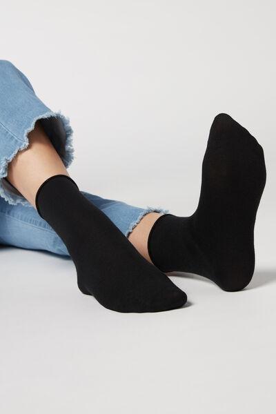 Black Short Socks, Black, large image number 0