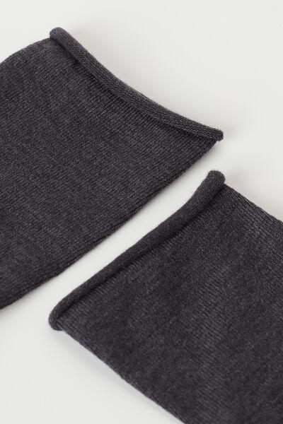 Grey Short Socks - One-Size, Charcoal Grey Blend, large image number 2