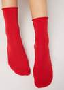 Calzedonia - Shiny Red Wool And Cotton Short Socks- One-Size  ,Women