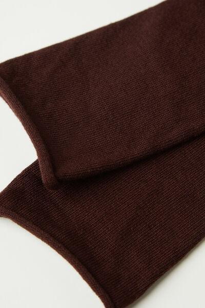 Brown Wool And Cotton Short Socks, 5501_9604, large image number 1