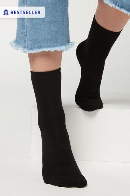 Calzedonia - Black Short Cotton Thermal Socks