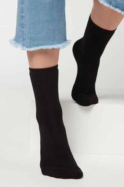 Black Short Thermal Socks, Black, large image number 0
