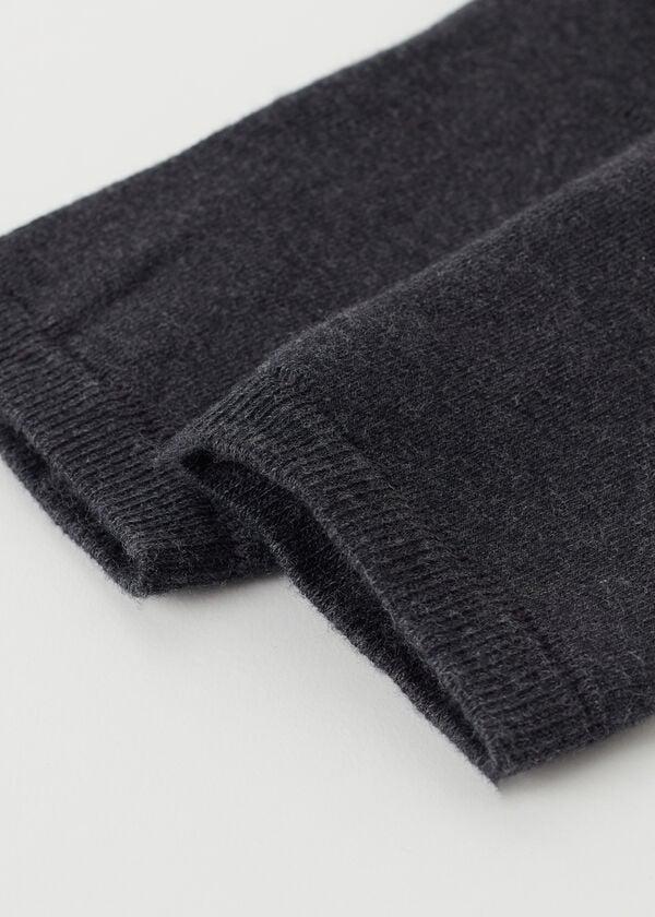 Grey Short Cotton Thermal Socks ,Women, Charcoal Grey Blend, large image number 1