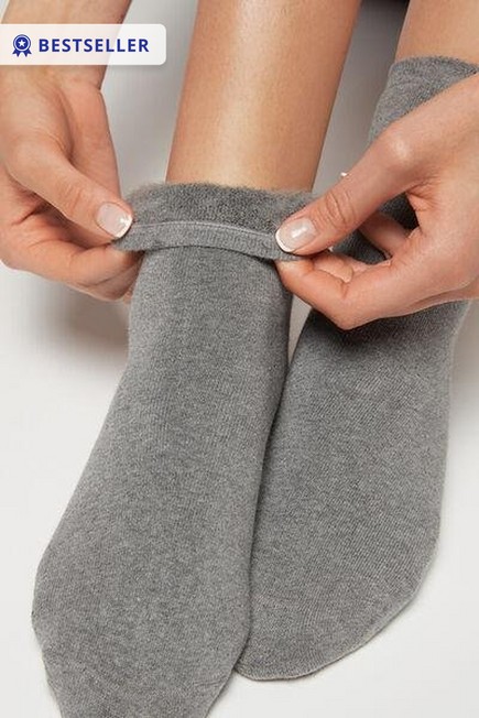Calzedonia - Grey Blend Short Cotton Thermal Socks
