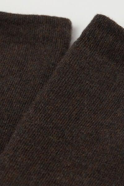 Brown Short Cotton Thermal Socks, 5501_384D, large image number 1