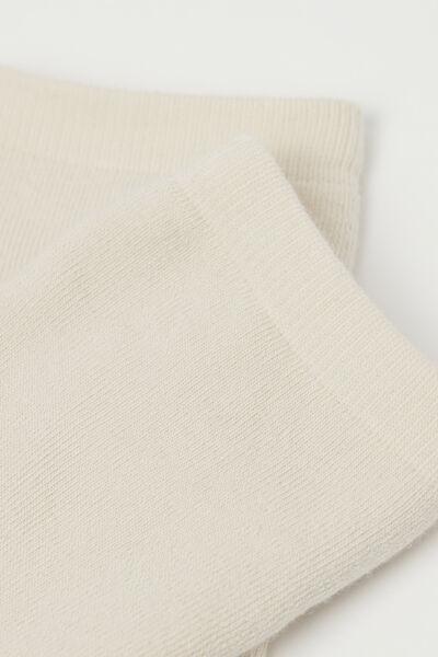 White Short Cotton Thermal Socks, 5501_393D, large image number 1