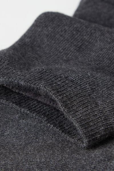 Black Short Thermal Socks, Charcoal Grey Blend, large image number 1