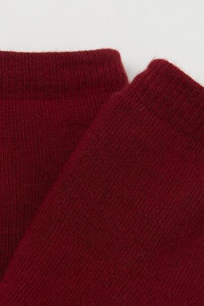 Burgundy Short Thermal Socks, Dark Red, large image number 1