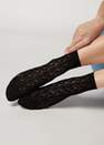 Calzedonia - Black Openwork Cotton Socks, Women - One-Size