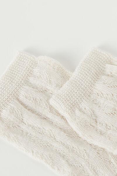 Calzedonia - Cream Openwork Cotton Socks