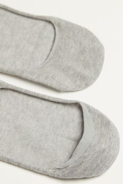 Grey Blend Invisible Low Cut Socks, Women, , large image number 2