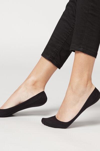 Black Silicone Edge Invisible Socks, , large image number 1