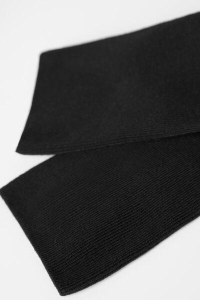 Black Cotton Short Socks, , large image number 2