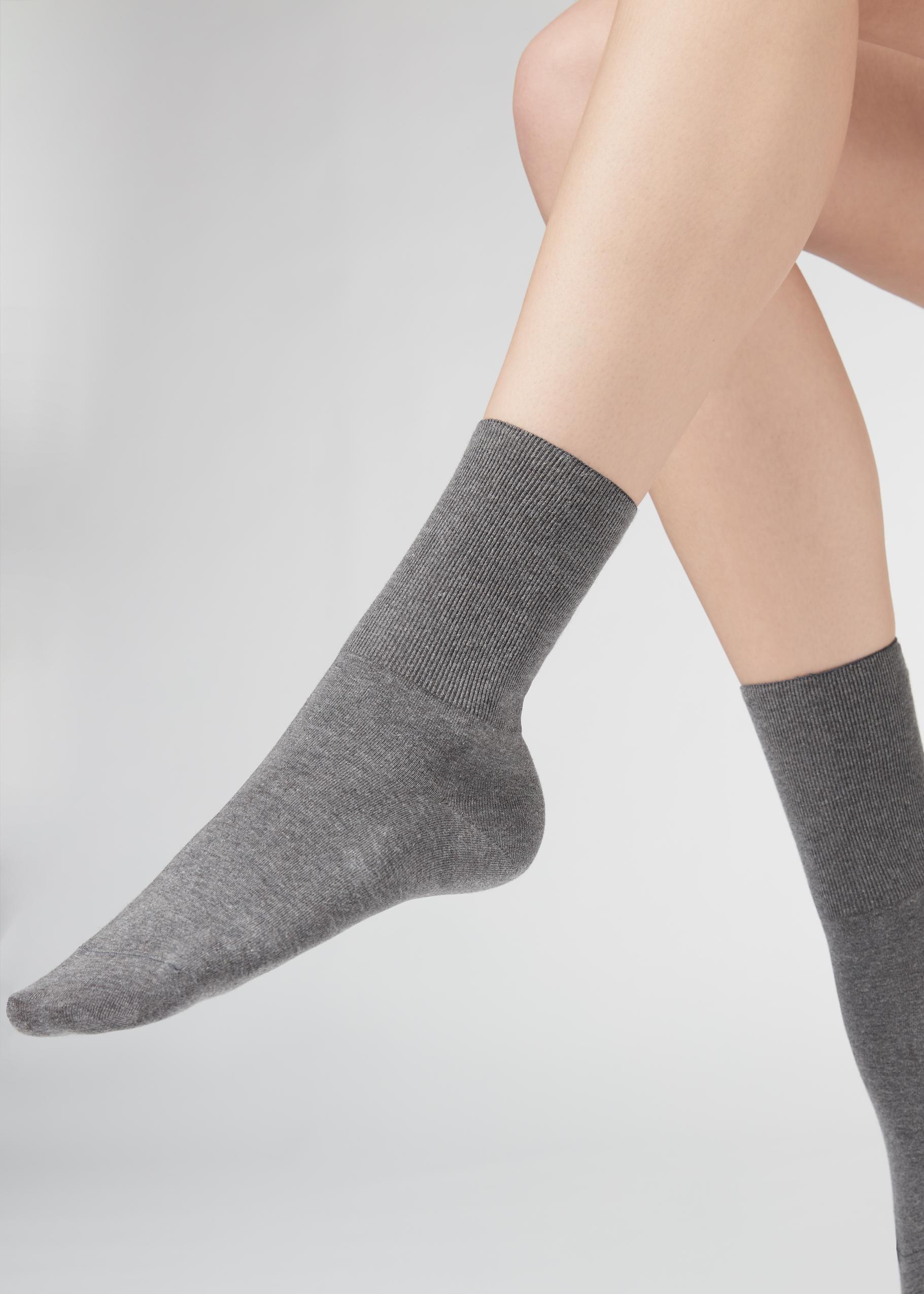 Grey Blend Short Socks, , large image number 1