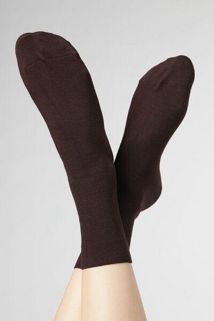 Calzedonia - Brown Short Socks In Cotton With Cashmere, Women