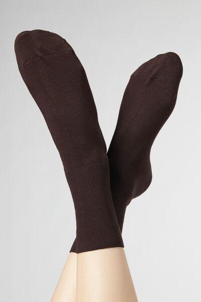 Brown Short Socks, , large image number 0