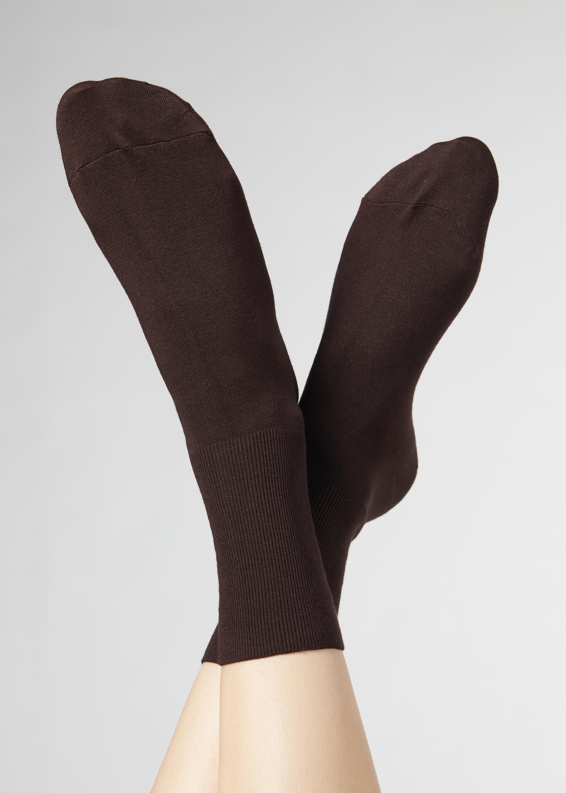 Brown Short Socks, , large image number 1