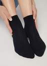Calzedonia - Blue Short Ribbed Socks With Cotton And Cashmere, Women