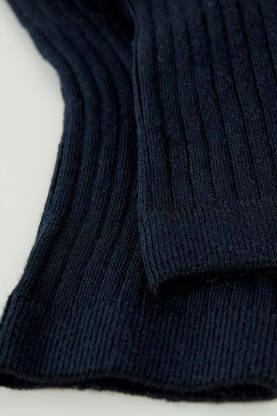 Blue Short Ribbed Socks, , large image number 2