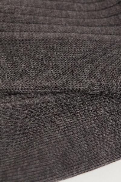 Grey Blend Short Ribbed Socks, , large image number 2