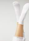 Calzedonia - White Light Cotton Socks With Comfort Cuff, Women