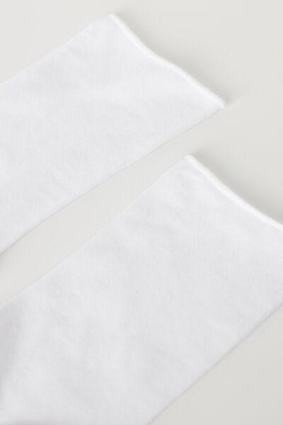 White Non-Elastic Cotton Ankle Socks, , large image number 2