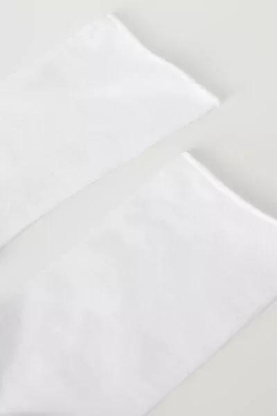 جوارب قطن للكاحل غير مرنة بيضاء, White, large image number 5