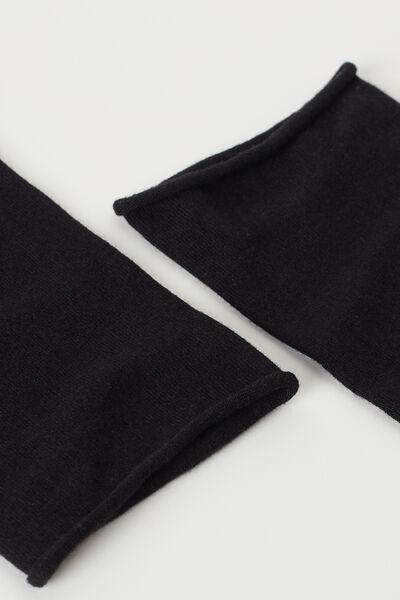 Black Non-Elastic Cotton Ankle Socks, , large image number 7