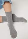 Calzedonia - Mid Grey Blend Non-Elastic Cotton Ankle Socks, Women