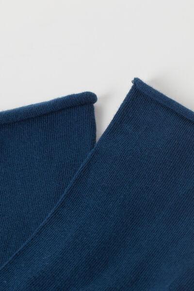 Blue Non-Elastic Cotton Ankle Socks, 5501_148D, large image number 1