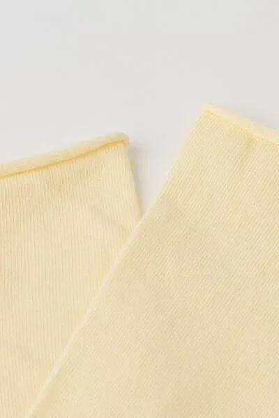 Cream Non-Elastic Cotton Ankle Socks, 5501_149D, large image number 1