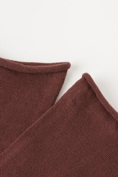 Brown Non-Elastic Cotton Ankle Socks, 5501_152D, large image number 2