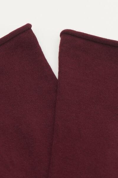 Burgundy Ankle Socks, , large image number 1