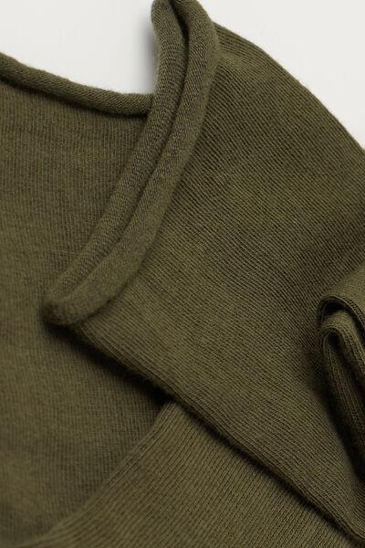 Green Non-Elastic Cotton Ankle Socks, , large image number 1