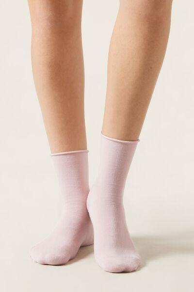 Pink Non-Elastic Ankle Socks, , large image number 0