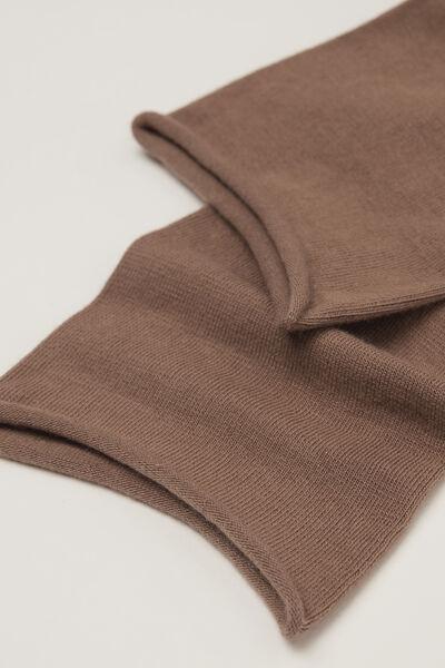 Beige Non-Elastic Cotton Ankle Socks, , large image number 1