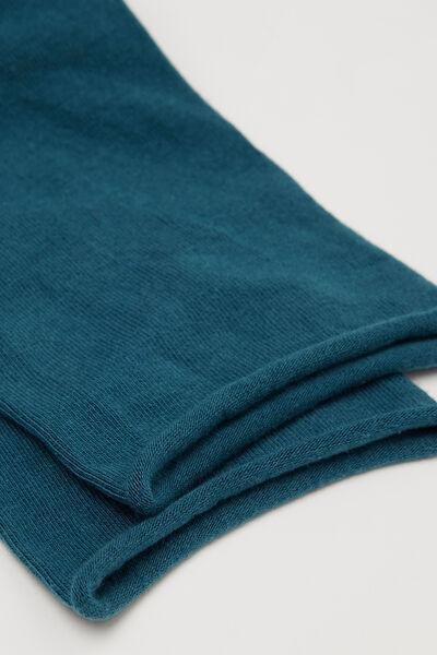 Blue Non-Elastic Cotton Ankle Socks, , large image number 1