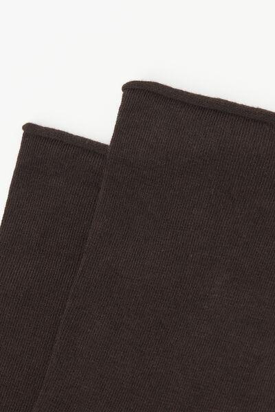 Brown Non-Elastic Cotton Ankle Socks, , large image number 1
