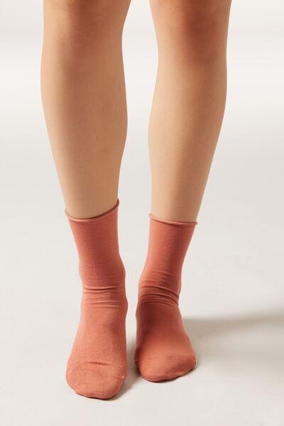 Pink Non-Elastic Cotton Ankle Socks, , large image number 0