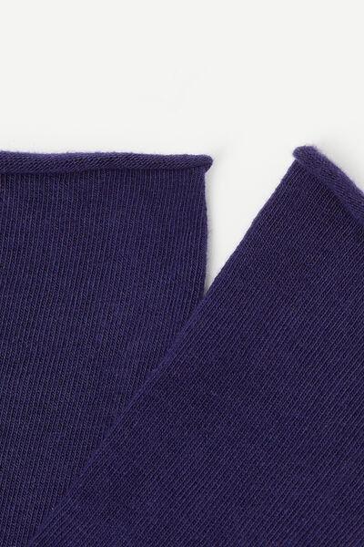 Purple Non-Elastic Cotton Ankle Socks, , large image number 1