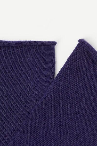 Purple Non-Elastic Cotton Ankle Socks, 5501_616D, medium