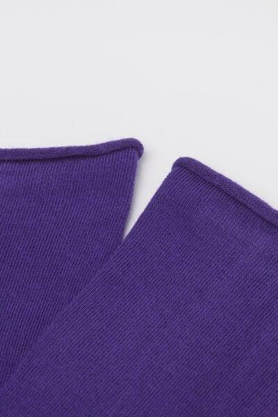 Purple Non-Elastic Cotton Ankle Socks, 5501_700D, medium