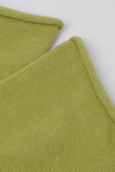 Green Non-Elastic Cotton Ankle Socks, 5501_702D, large image number 1