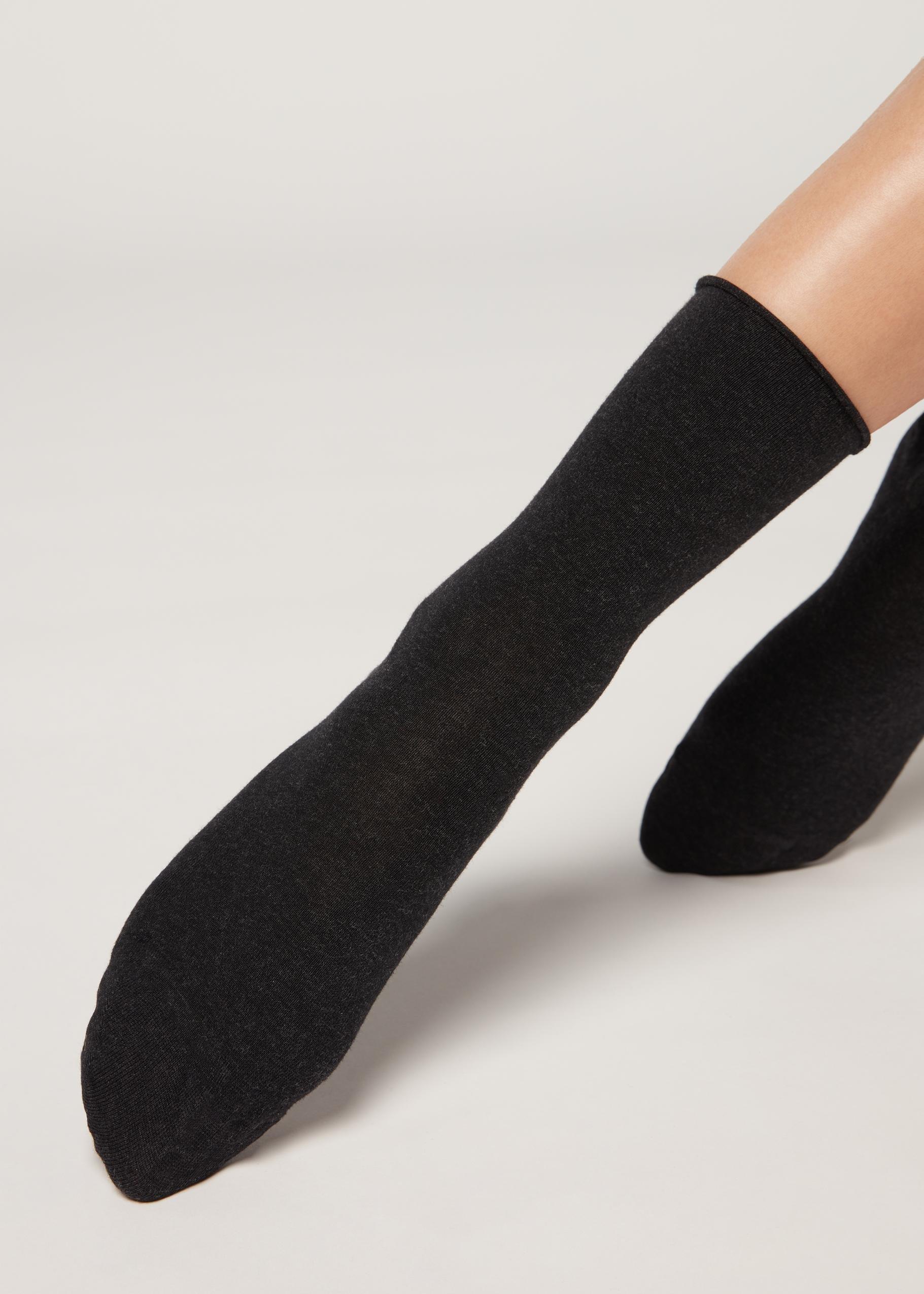 Grey Non-Elastic Ankle Socks, , large image number 0