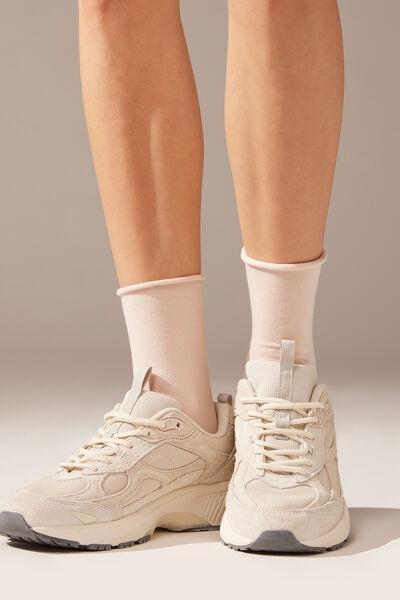 Pink Non-Elastic Cotton Ankle Socks, , large image number 0