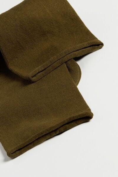 Green Non-Elastic Cotton Ankle Socks, 5501_9333, large image number 1